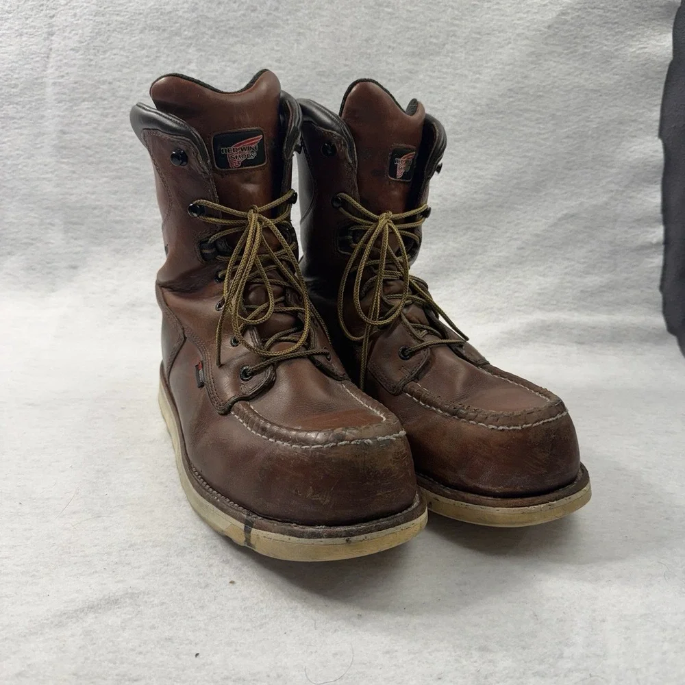 Red Wing Traction Tred Soft Toe Work Boot 411 Moc Toe Men's 11 EH Waterproof